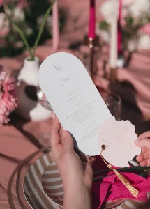 papeterie kirschblueten menuekarte personalisiert